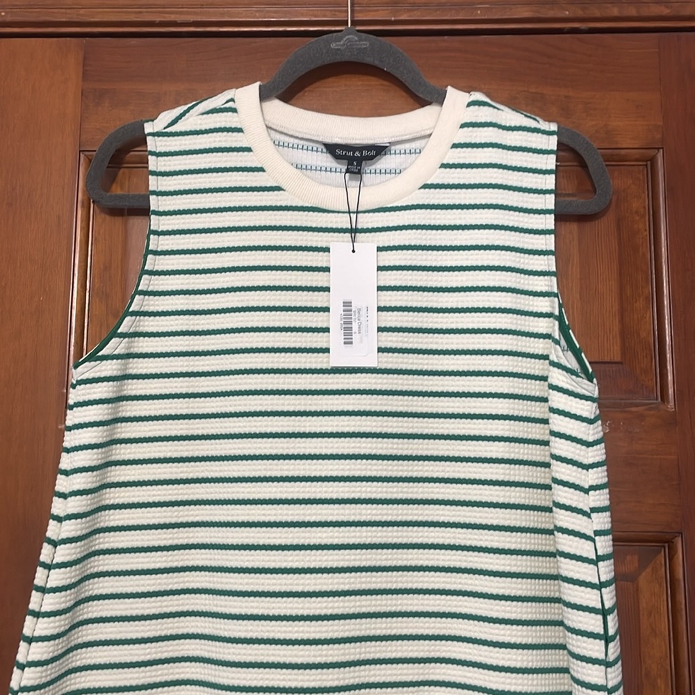 Strut & Bolt | Striped Green & White Dress - Picture 3 of 7
